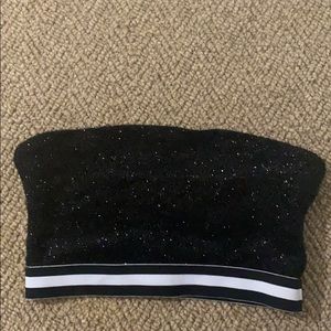 Sparkly black tube top